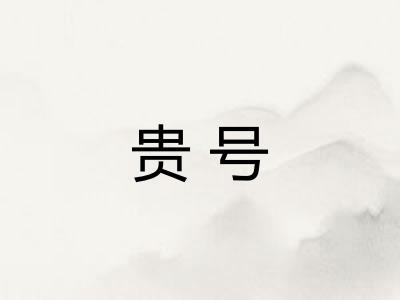 贵号