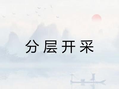 分层开采