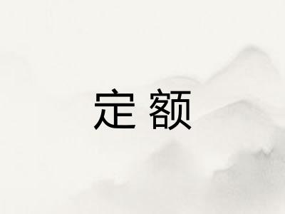 定额
