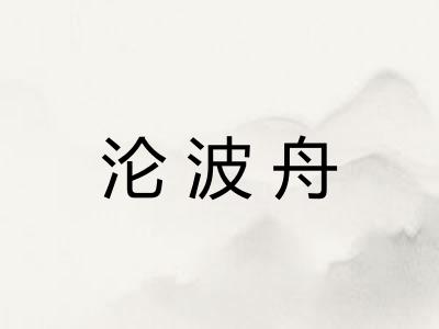 沦波舟