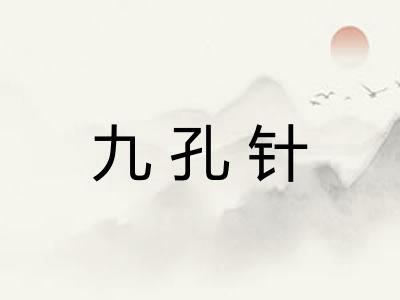 九孔针