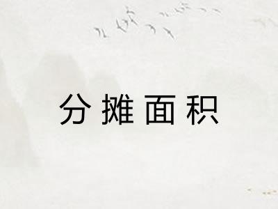 分摊面积