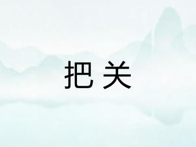 把关