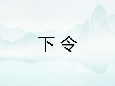 下令