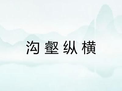 沟壑纵横