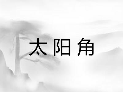 太阳角