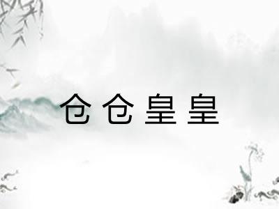 仓仓皇皇
