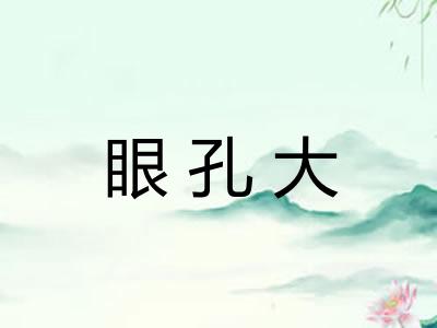眼孔大