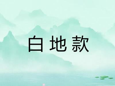 白地款