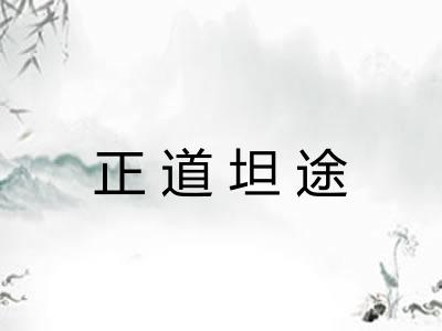 正道坦途