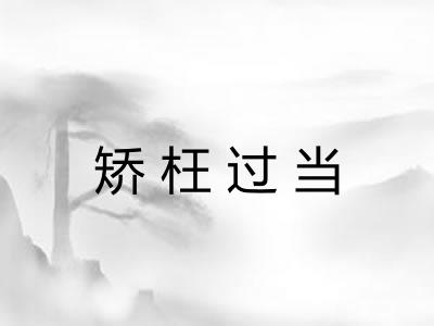 矫枉过当
