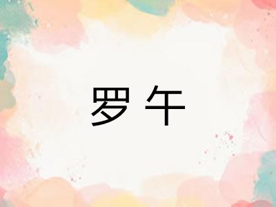 罗午