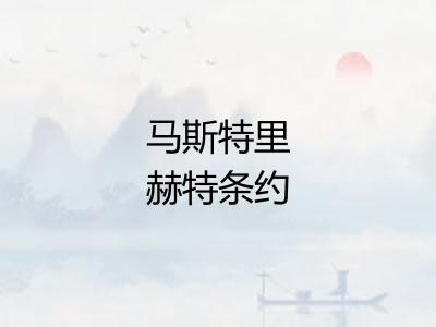 马斯特里赫特条约