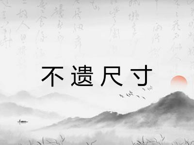 不遗尺寸