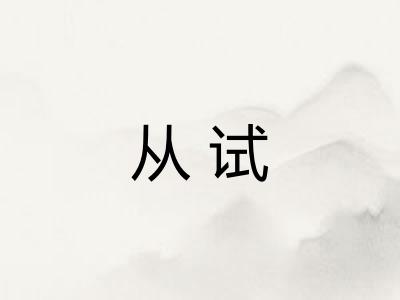 从试