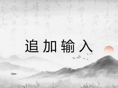 追加输入