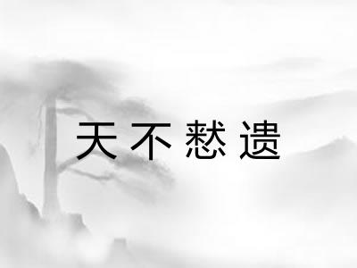 天不慭遗