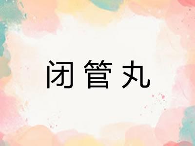 闭管丸