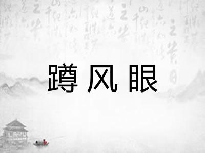 蹲风眼