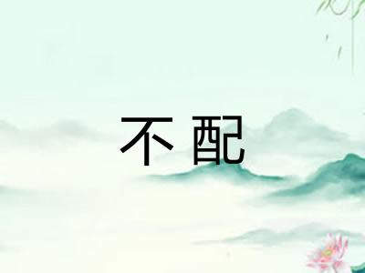不配