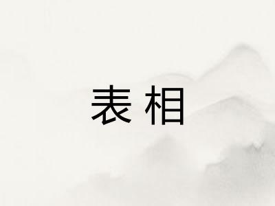 表相