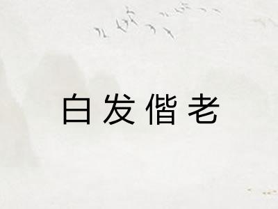 白发偕老