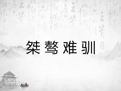桀骜难驯