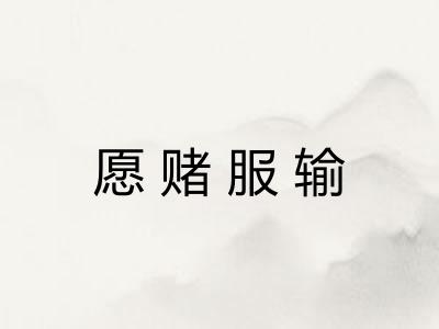 愿赌服输