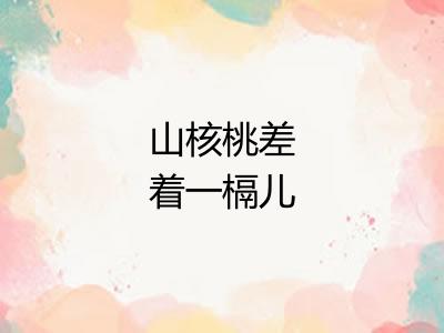 山核桃差着一槅儿