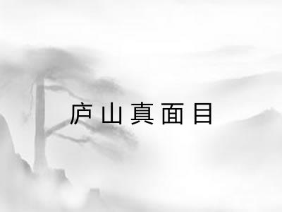庐山真面目