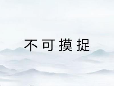 不可摸捉
