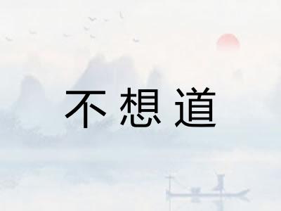 不想道