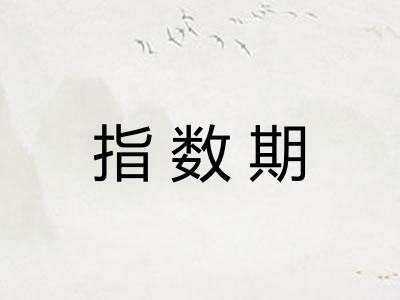 指数期