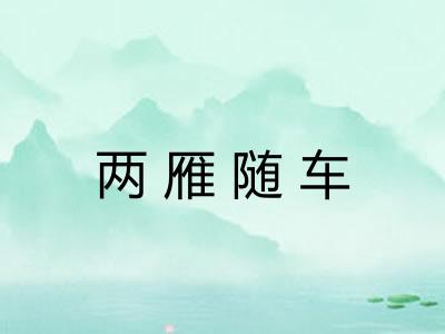 两雁随车
