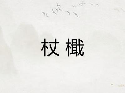 杖檝