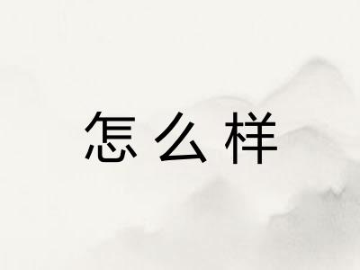 怎么样
