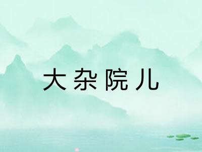 大杂院儿