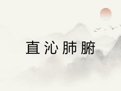 直沁肺腑