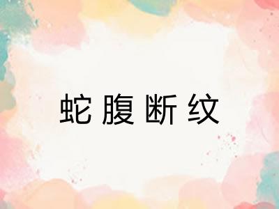 蛇腹断纹