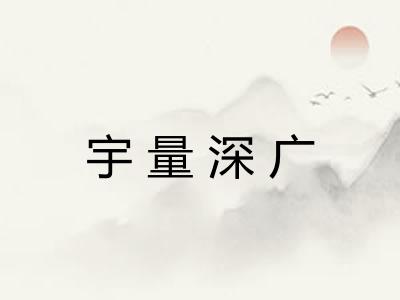 宇量深广