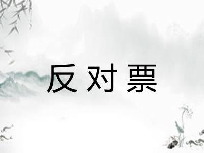 反对票