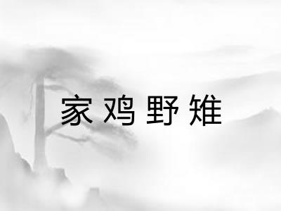 家鸡野雉