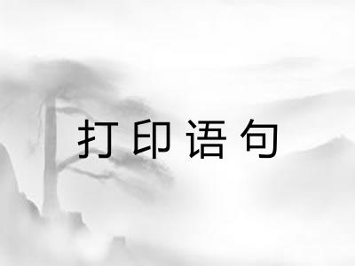 打印语句