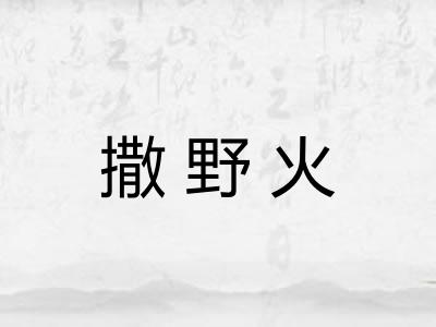 撒野火