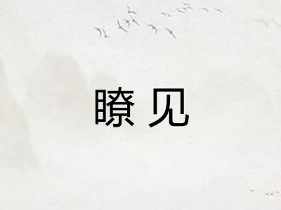瞭见