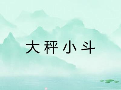 大秤小斗