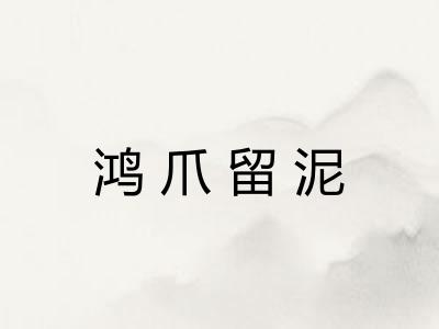 鸿爪留泥