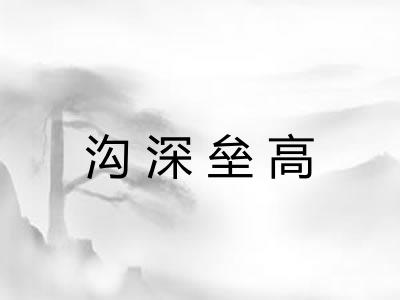 沟深垒高
