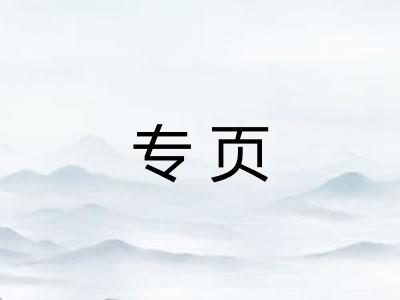 专页
