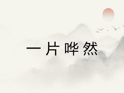 一片哗然